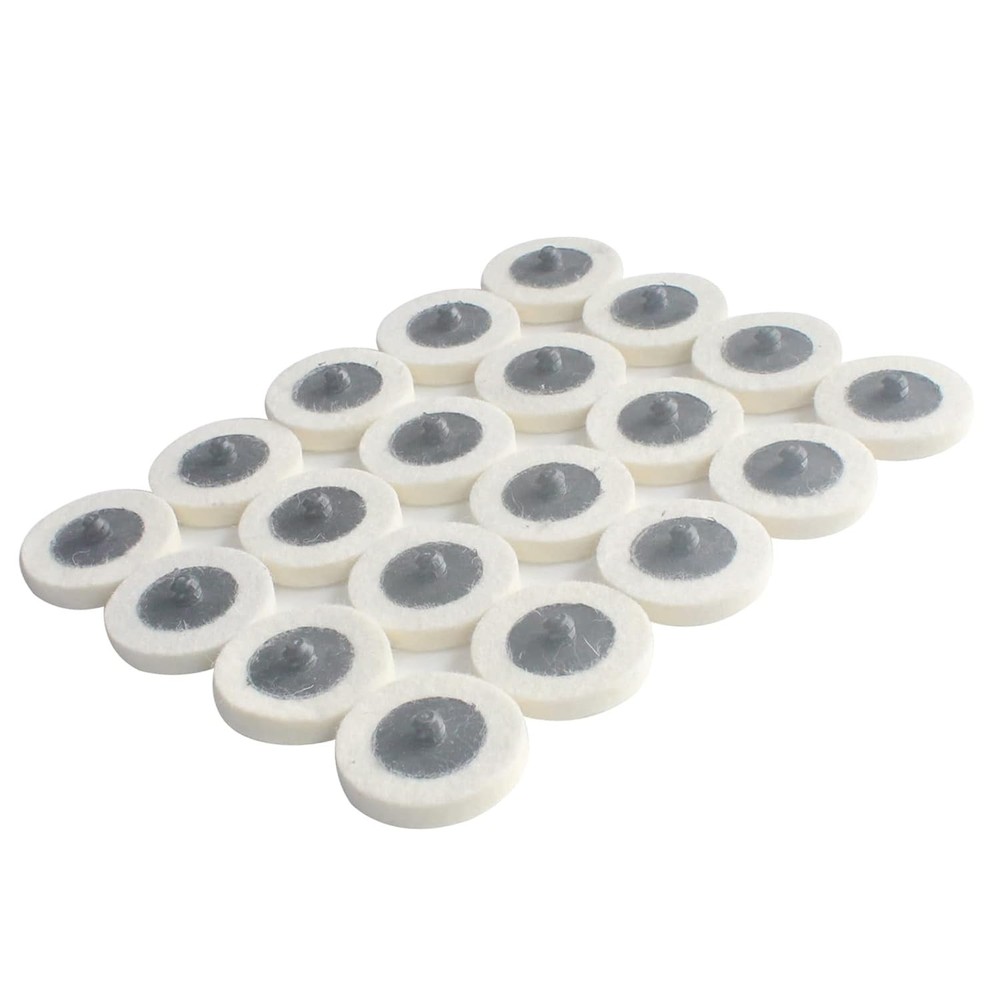 20 Pcs Surface Conditioning Quick Change Compressed Wool Felt Buffing Discs,...