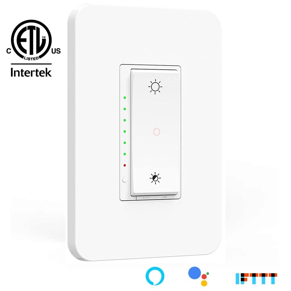 Nexete Smart  Dimmer  Switch 3-Way Single Pole Wi-Fi  Work  Alexa Smart Life app
