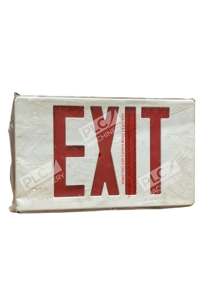 Exitronix LED Exit Sign Red Letters White Thermoplastic Energy Efficient