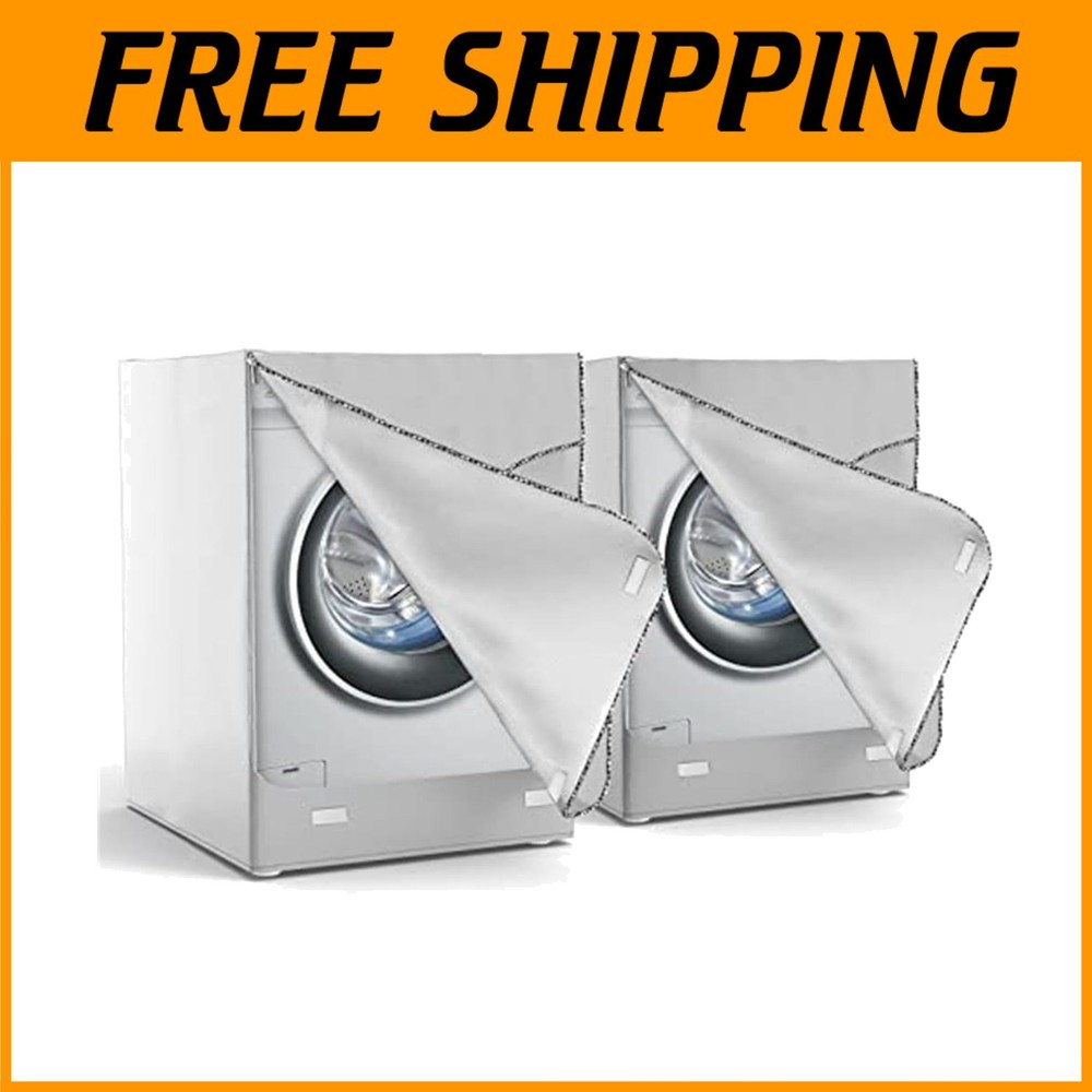 Waterproof Washer Dryer Cover 2-Pack Silver