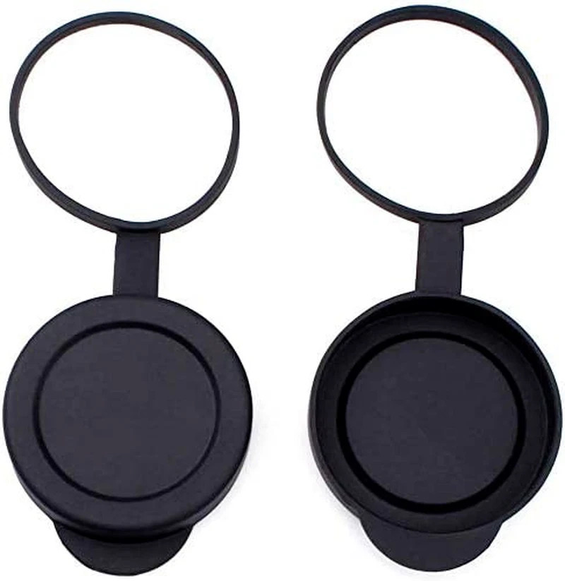 Protective Rubber Objective Lens Caps for Fits Binoculars with Outer