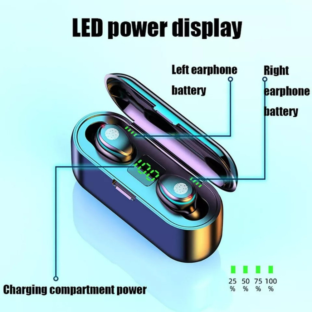 Bluetooth 5.0 Wireless Earbuds Headphone Headset Noise Cancelling Waterproof TWS