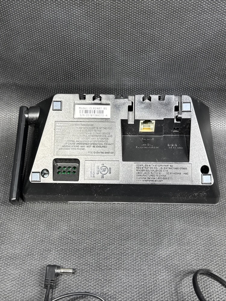 AT&T CL82407 Phone - OEM Replacement Handset Main Base & AC Cable