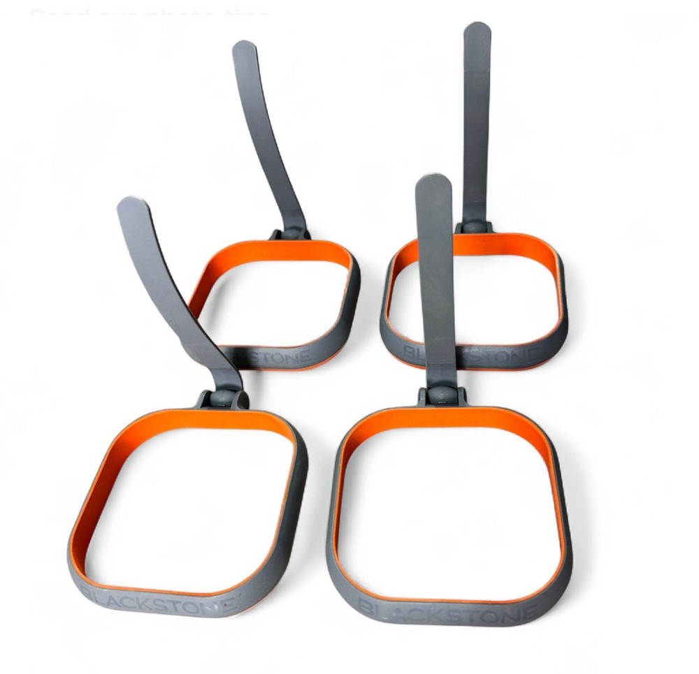 Blackstone Silicone Egg Rings Bundle 4 Set Square Griddle Breakfast Kitchen Cook