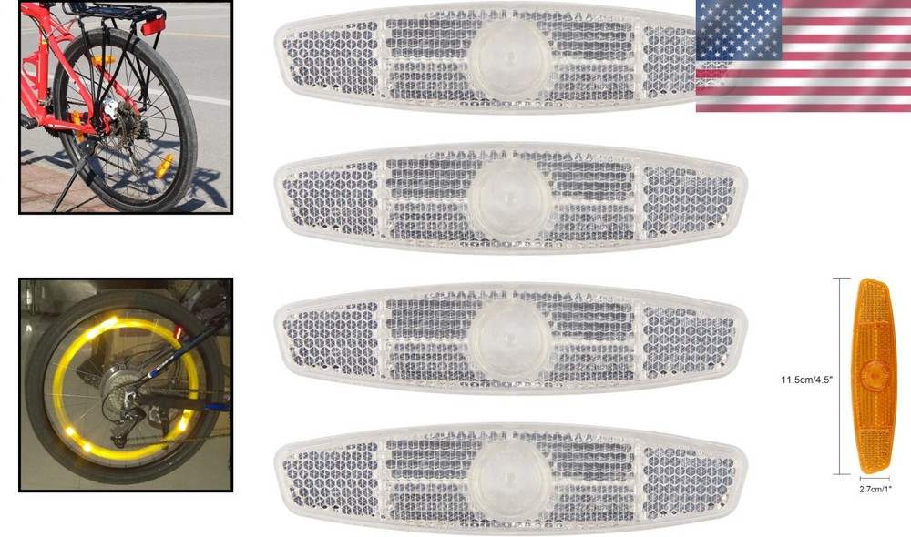 Compact Bicycle Spoke Reflectors - 4 Pcs for Enhanced Visibility & Easy Install