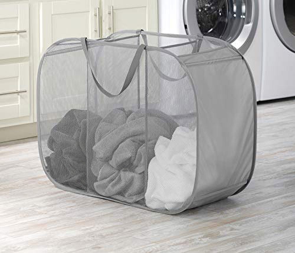 Whitmor Polyester Mesh & Fold Laundry Sorter - Paloma Gray - for Adults