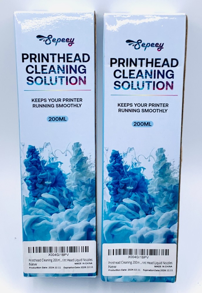 Printhead Cleaning Solution 200 ml bottle 2 PACK Sepeey (400 ML TOTAL)