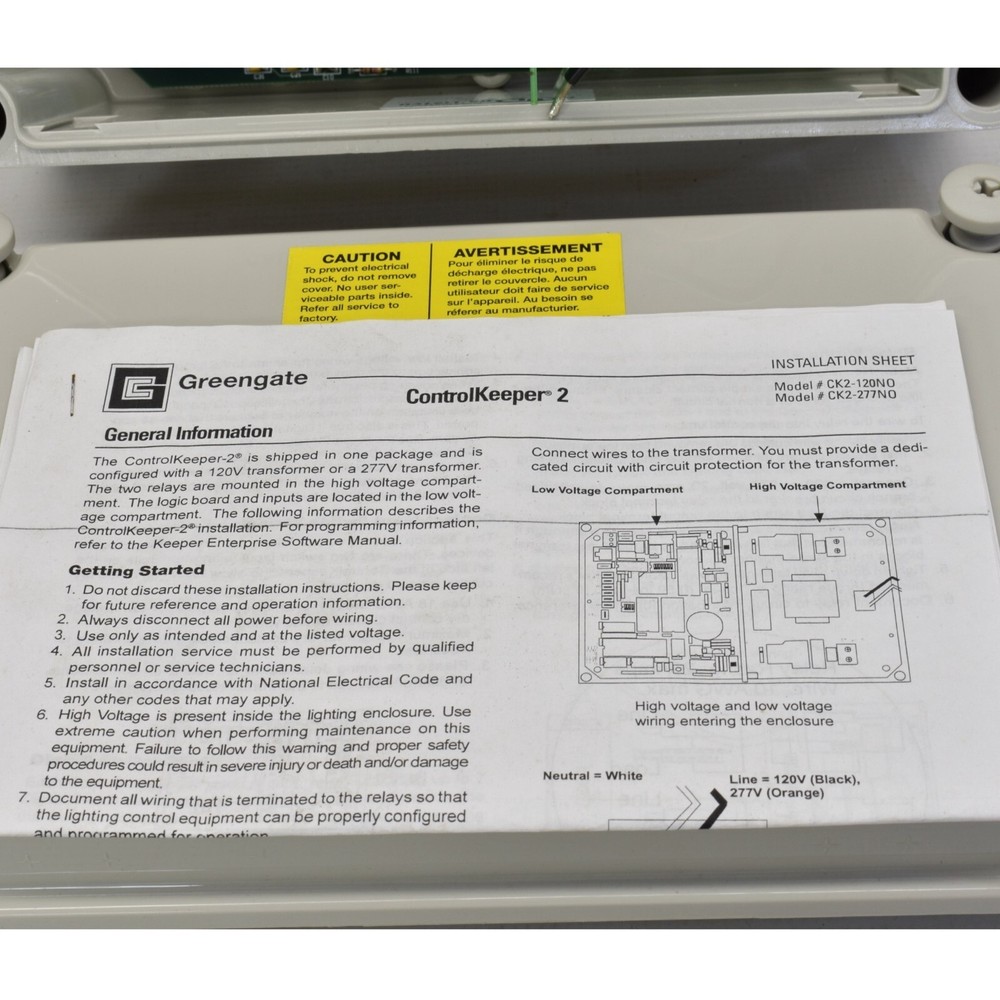 Eaton ControlKeeper 2 CK2 120V No Distributed Panel Box New