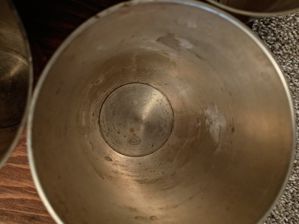 6 Silver Plated Antique Cups