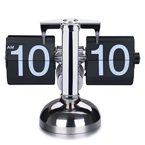 Retro Digital Flip Down Clock -Battery Powered Internal Gear Operated Clock