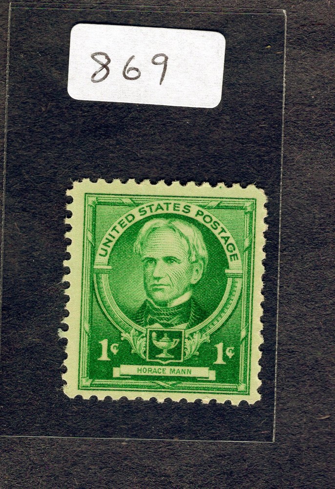 1940 Stamp #869 Horace Mann M/NH