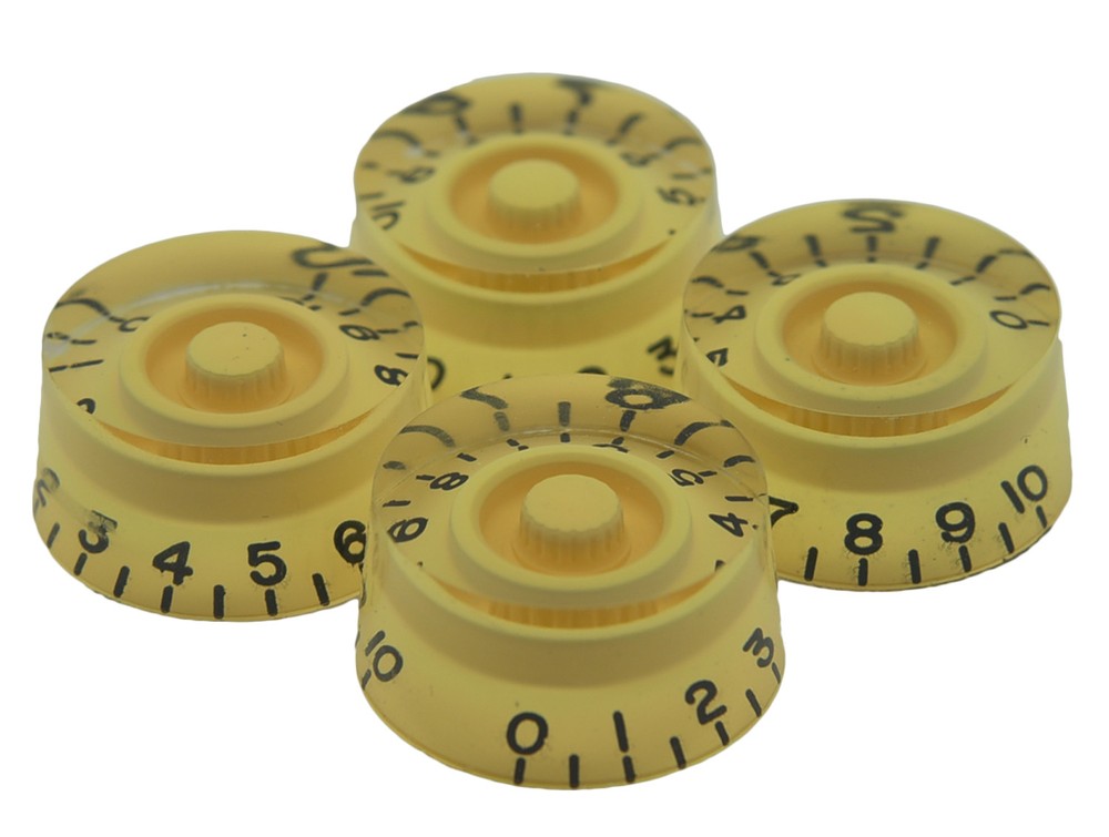 Set of 4 LP Speed Knobs Control Knobs Vintage Cream Fits Les Paul Guitar
