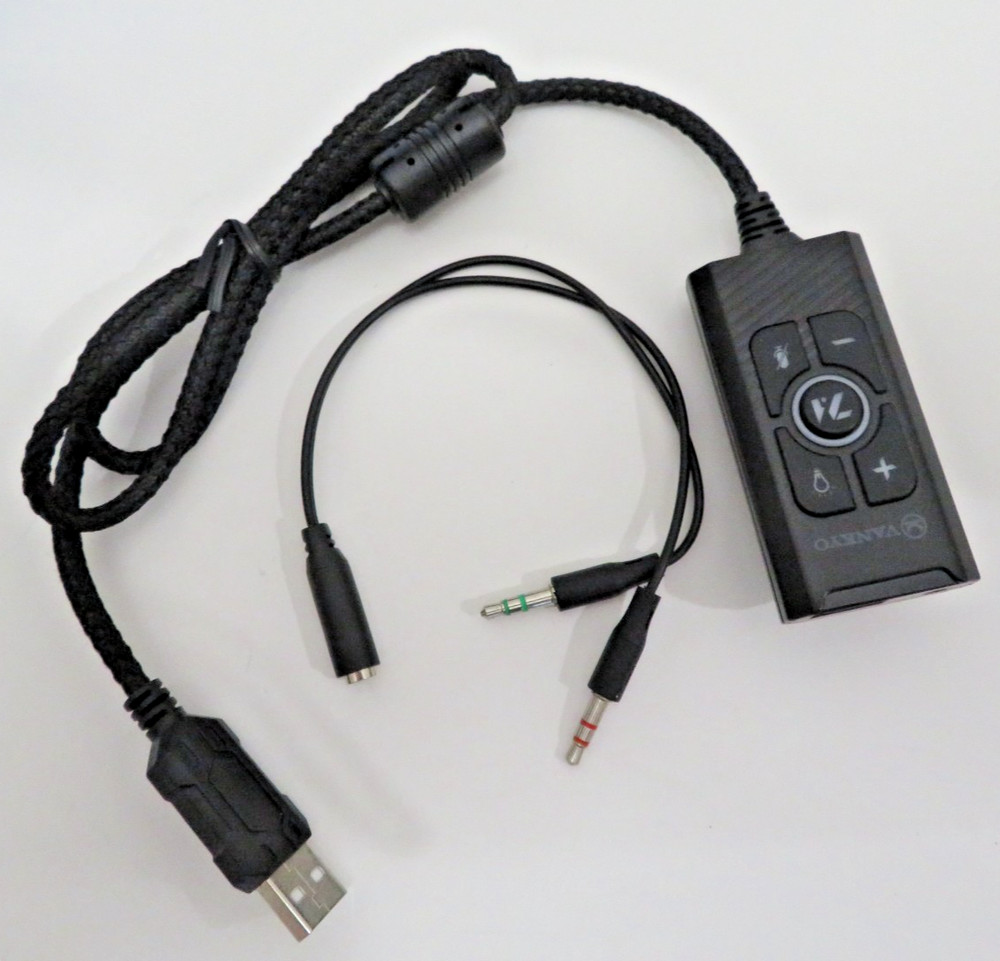 in-line USB controller for the Vankyo CM7000 Commander gaming headset & Adapter