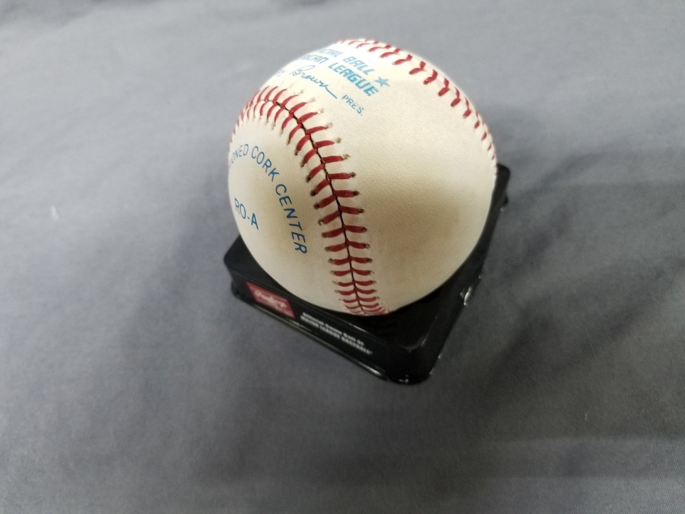 Rollie Fingers Autographed AL Baseball Light Toning