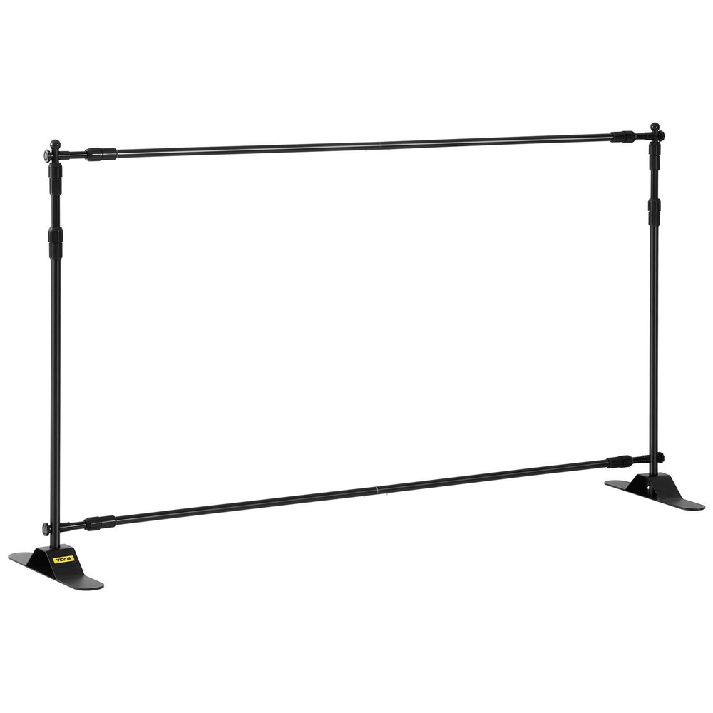 10x8ft Freestanding Step and Repeat Banner Stand with Adjustable Mounting
