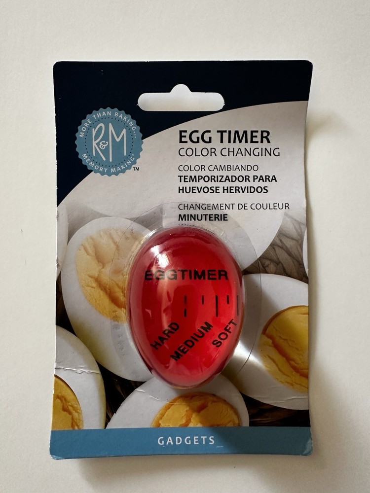 R&M Color Changing Egg Timer for Boiled Eggs — Soft Medium Hard Doneness