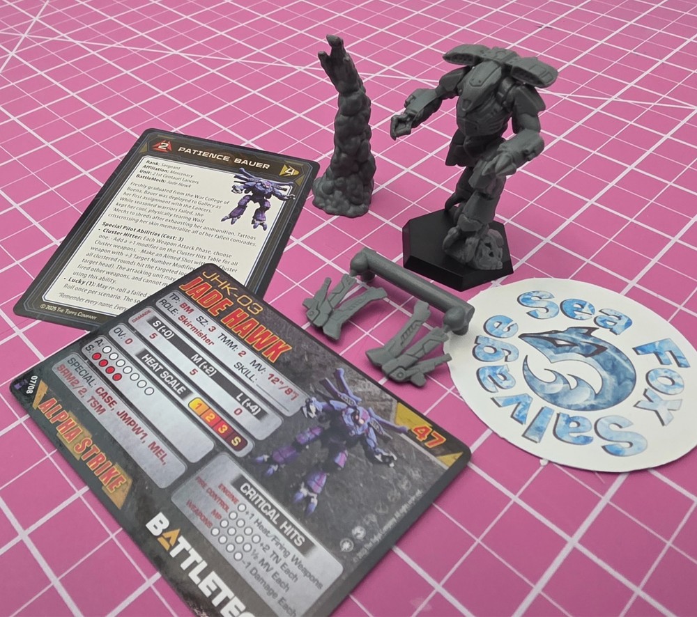 BattleTech JADE HAWK Mech -- 21st CENTAURI LANCERS COMMAND LANCE - Exclusive!