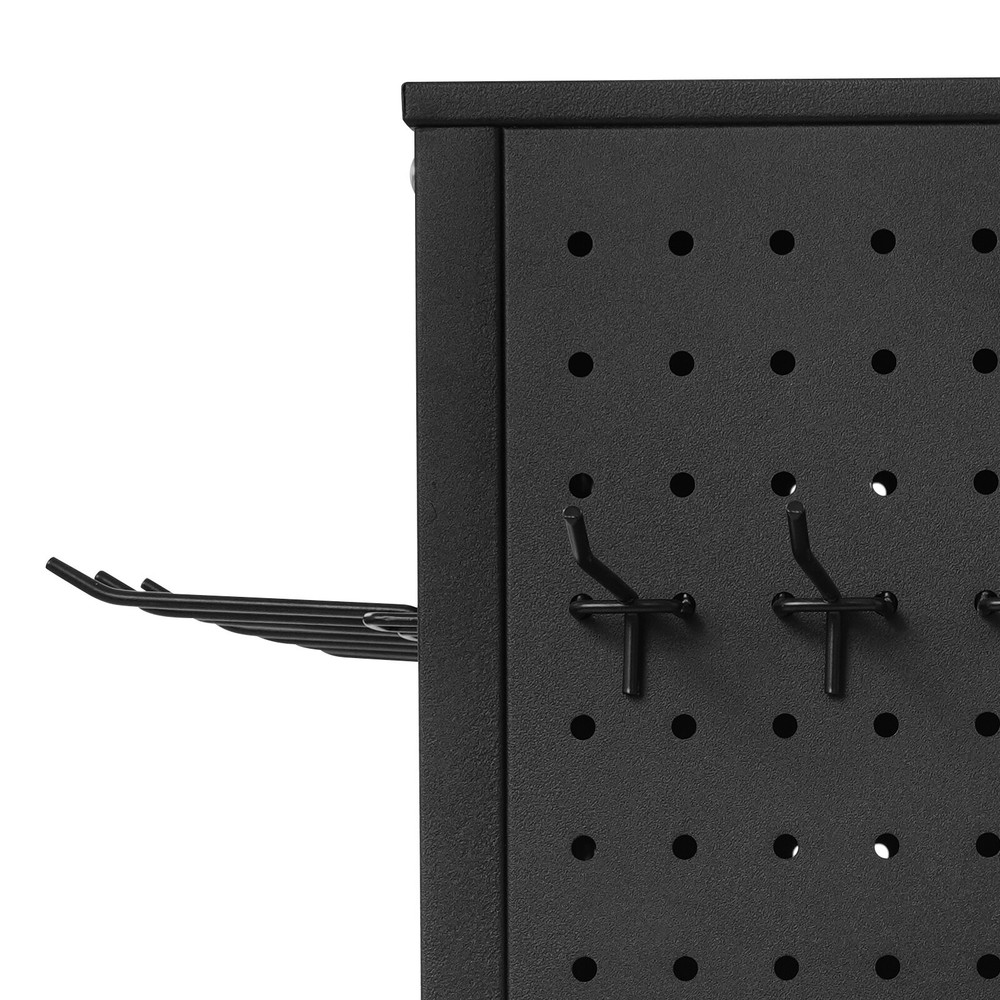 Pegboard Rotating Display Stand, 4 Sided Spinning Peg Board Display