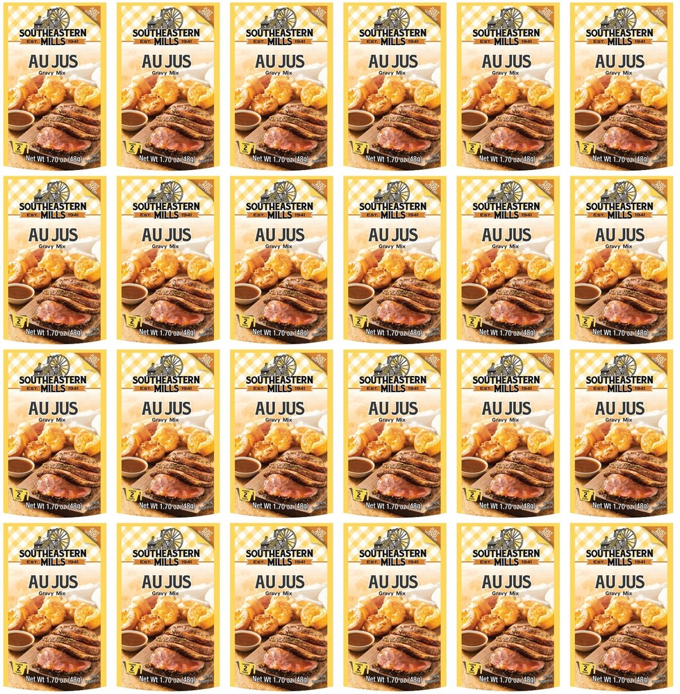 BUNDLE! (24) Southeastern Mills Au Jus Gravy Mix Packets - FREE Ship!