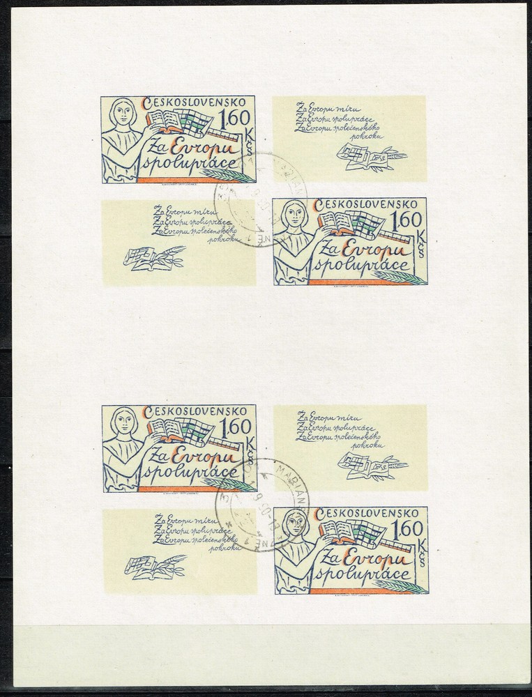 Czech Pidgeon Mail Souvenir Sheet 1977