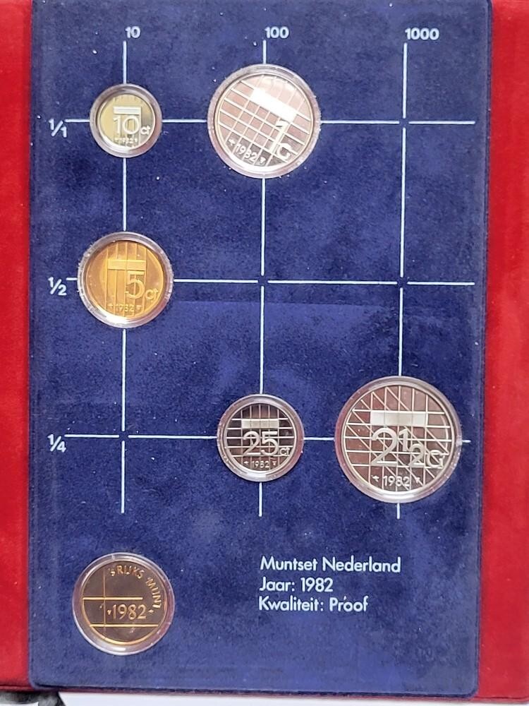 1982 Netherlands PROOF SET in original Government holder