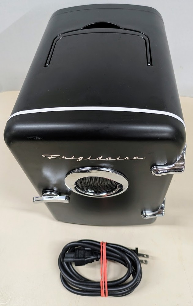 Frigidaire Mini Portable Personal Home Office Fridge Cooler Blutooth Speaker