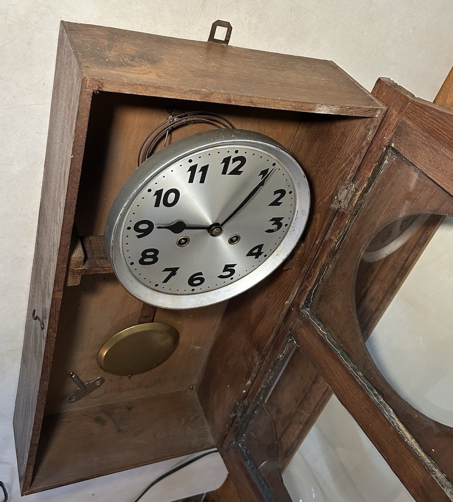 German French Black Forest Carved Wall Clock