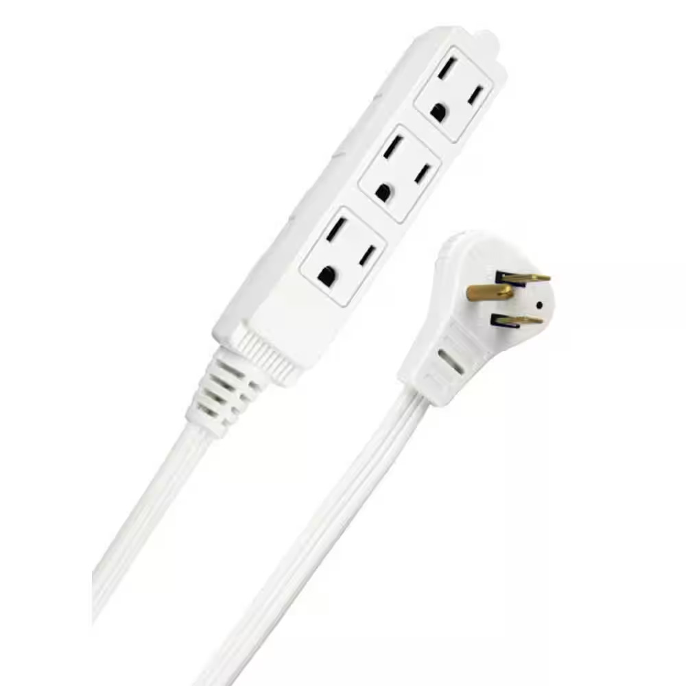 13 Ft. 16/3 SPT-2 Indoor Light-Duty Flat Plug Extension Cord