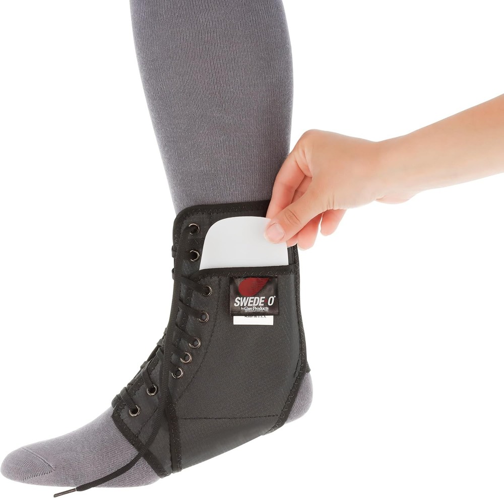 Swede-O Ankle Lok Ankle Brace, Black - Medium