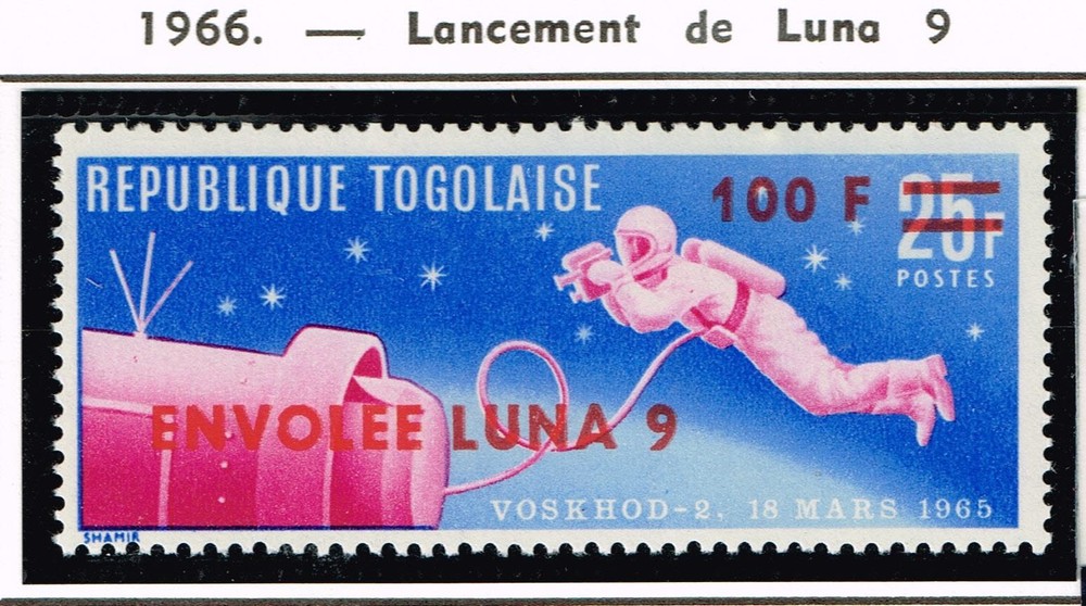 Togo Soviet First Man in open Space stamp 1966 MNH