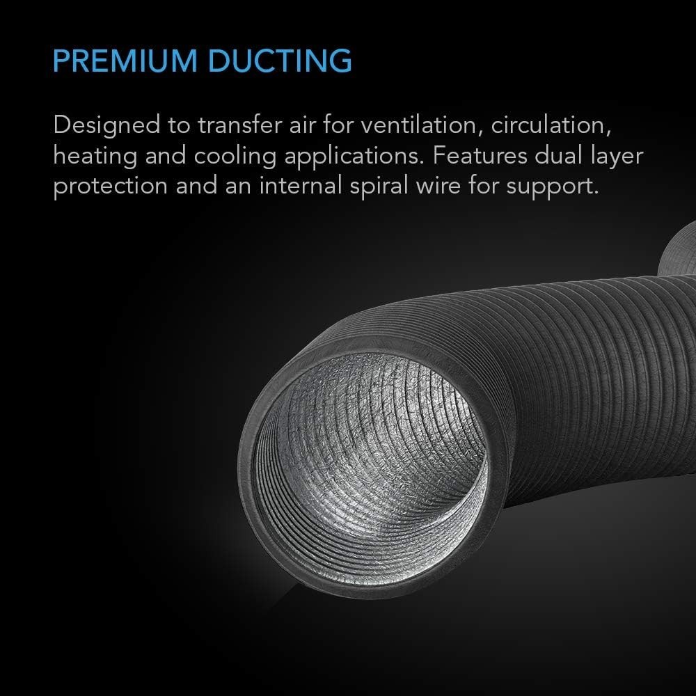 Flexible Aluminum Ducting, 10-Inch Diameter