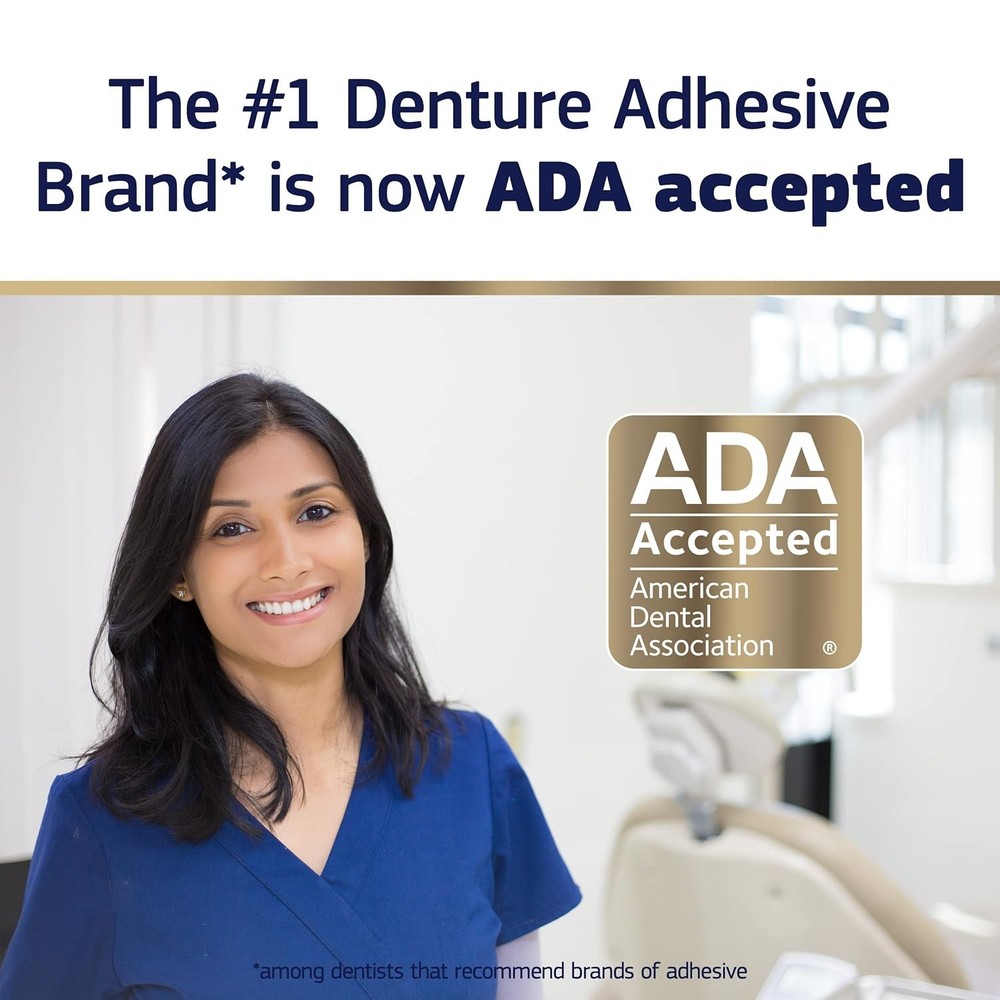 Fixodent Pure Strength Secure Denture Adhesive 2.4oz (Pack of 4) White