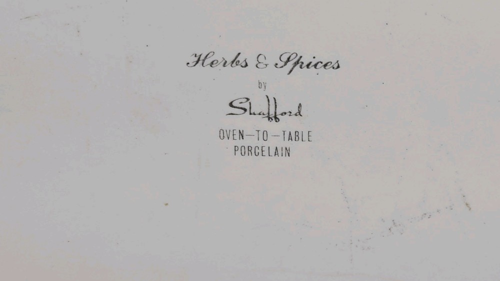 Vintage 1970's Shafford Dinnerware "Herbs & Spices" 12" Rectangular Baker EUC