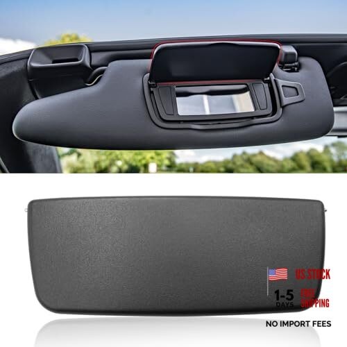 Compatible with Porsche Sun Visor Mirror Cover,Left/Right Sun Visor Black