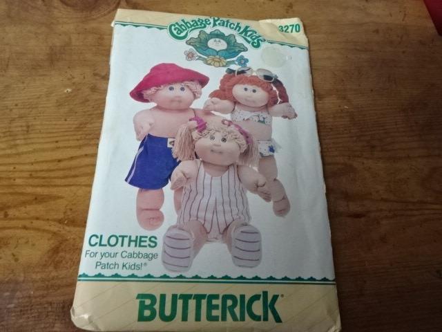 2 Doll Clothes patterns-Cabbage Patch/Soft Sculpture-Butterick3270&McCall#9256