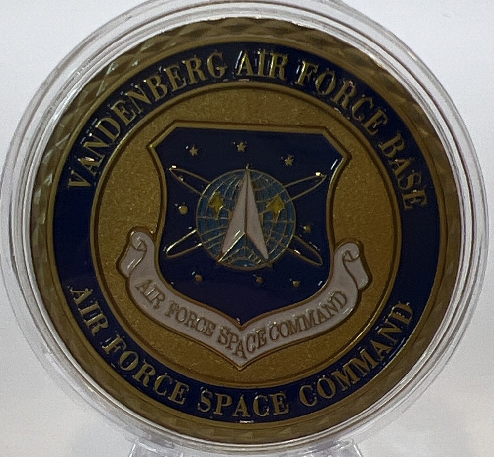 * US AIR FORCE SPACE COMMAND VANDENBERG AIR FORCE BASE CHALLENGE COIN US SELLER