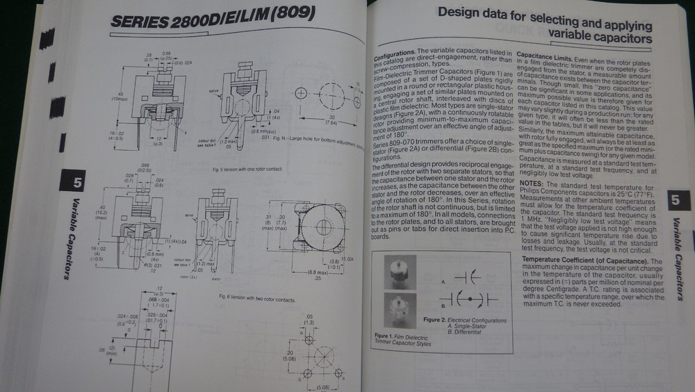 Vintage Electronics Philips 1990-1991 Resistor-Capacitor catalog Data Book