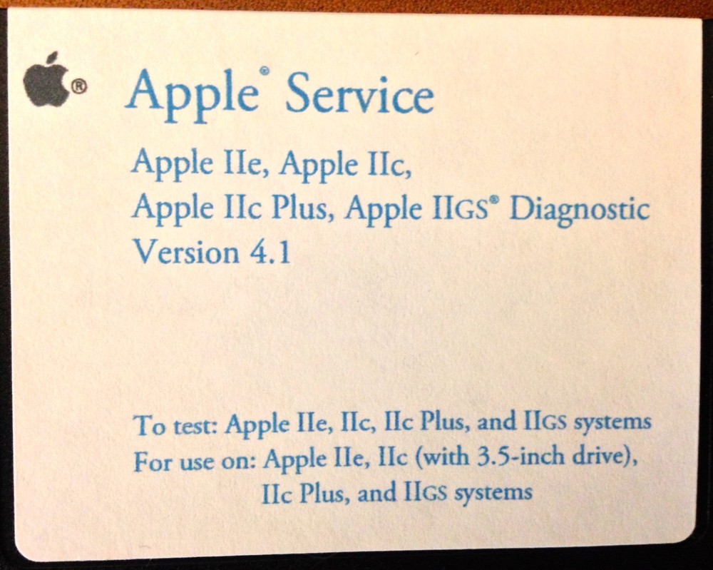 System Disk - Apple Service / Works on Apple II, IIe, IIc, & IIgs Computers
