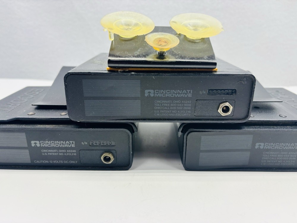 Vtg Cincinnati Microwave ESCORT RADAR WARNING RECEIVER DETECTOR 3 Units untested