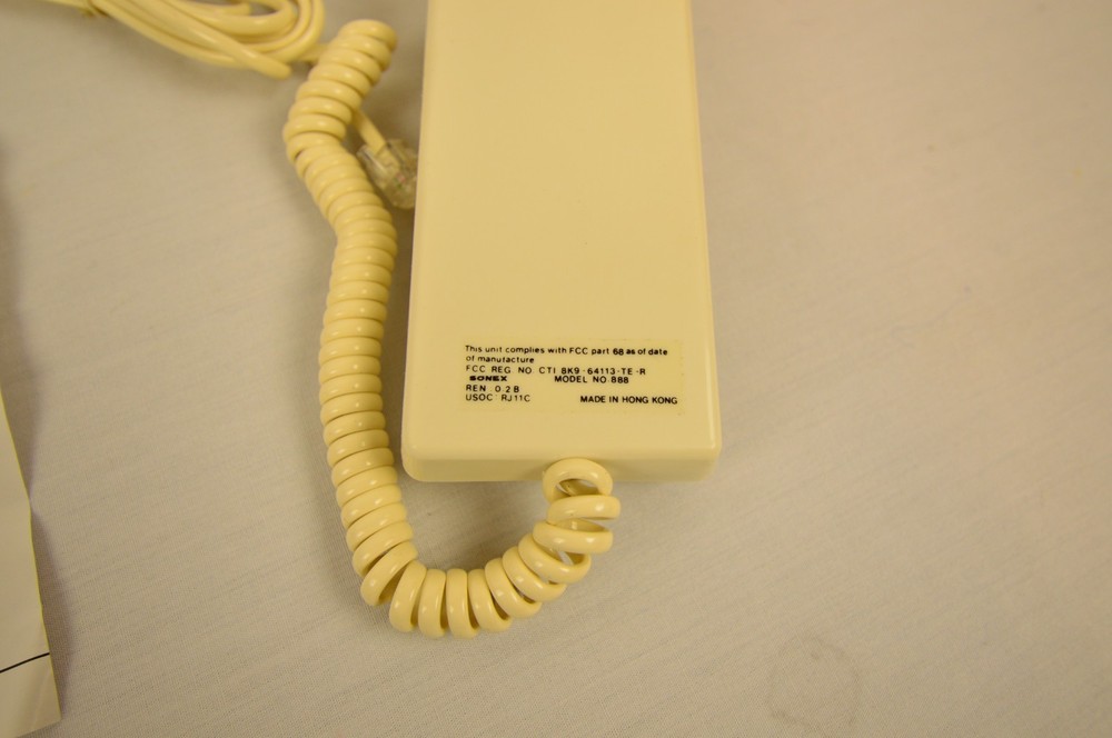 Vintage Sonex Push Button Phone with 10 Memory Function Model #888 NIB Unused
