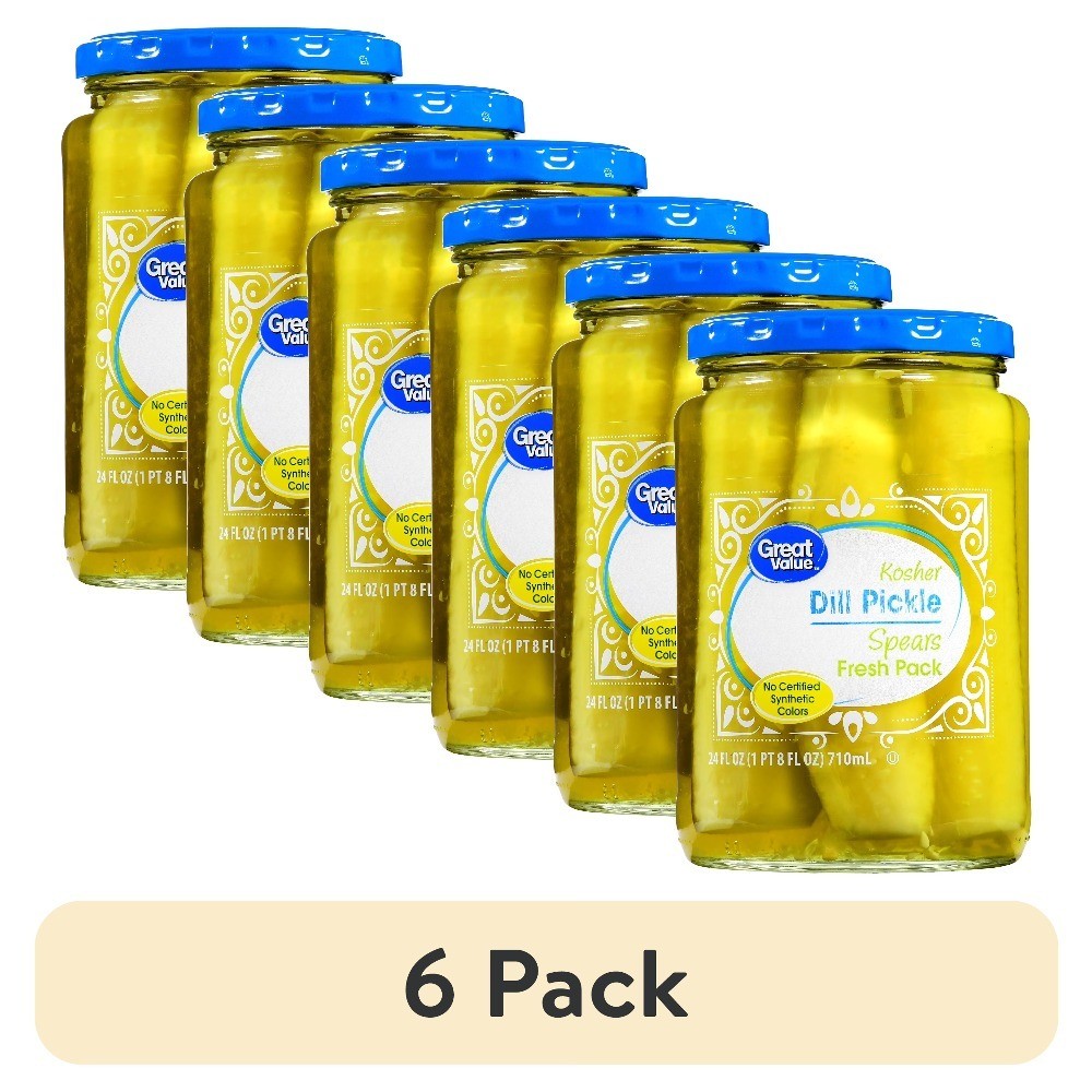 Kosher Dill Pickle Spears Fresh Pack 24 fl oz Jar 6 Pack