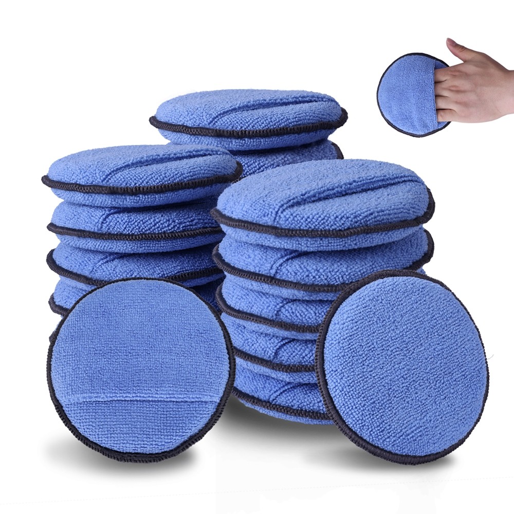 WORKPRO 18PC Car Wax Applicator Pad Detailing Polishing Pad Microfiber Soft Foam