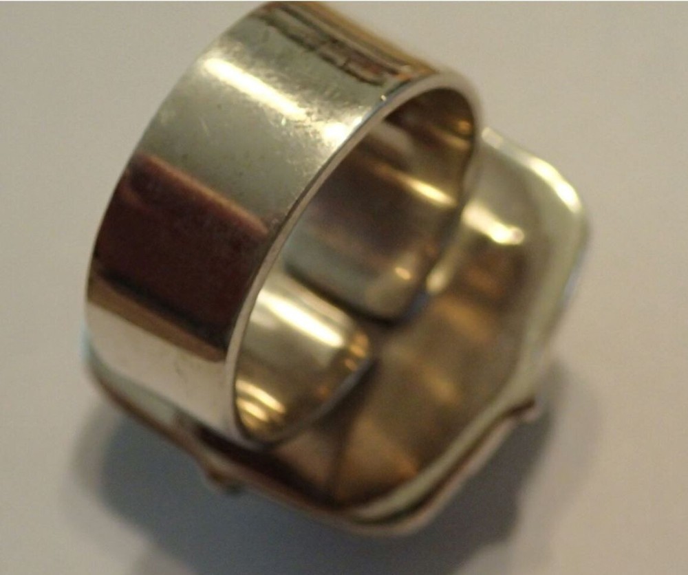 Sterling Silver Ring with Lime Jasper carved Face. adj
