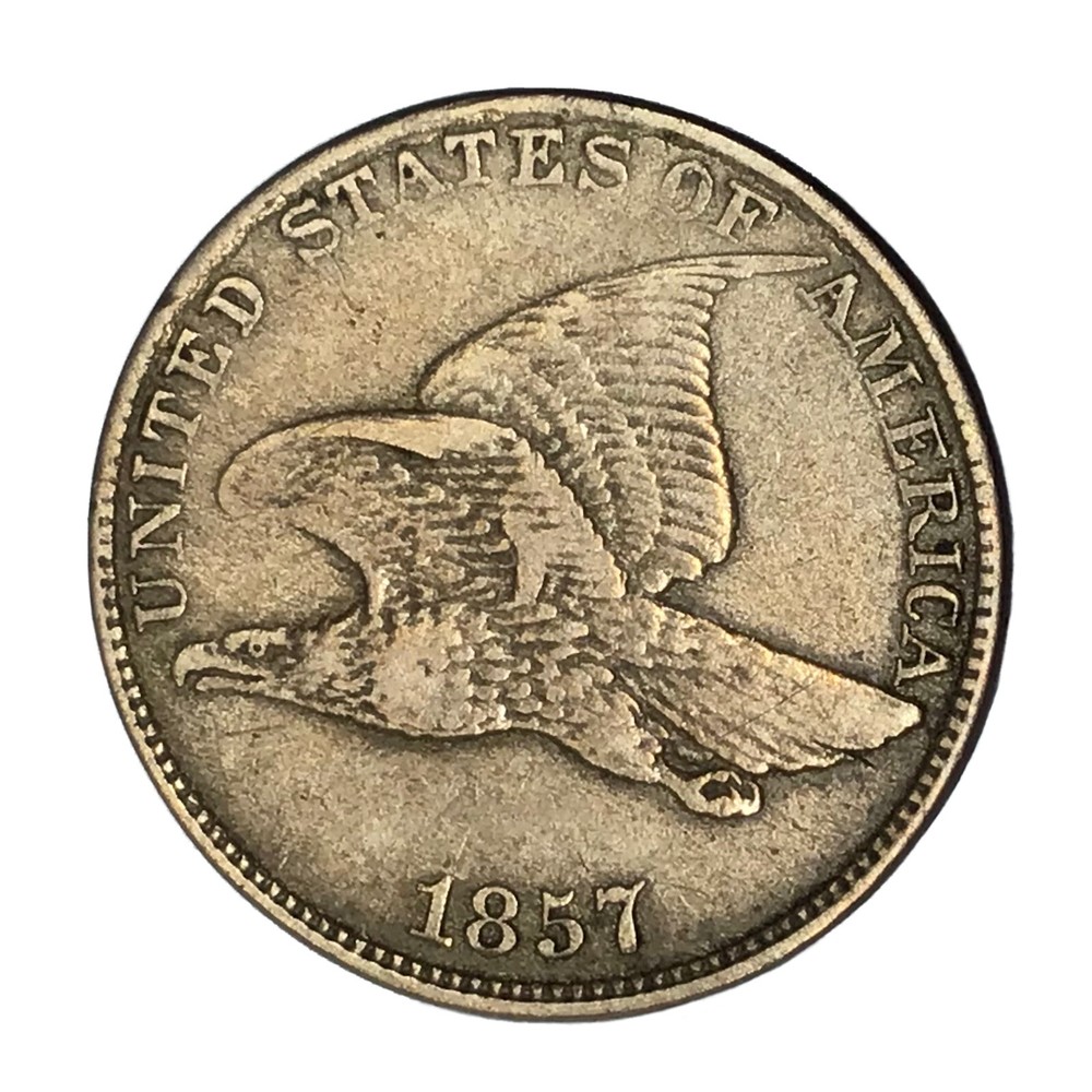 1857 1C Flying Eagle Cent XF #