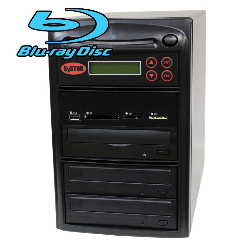 SySTOR 1-2 USB/SD/CF Multi Media Flash Backup DVD Blu-ray Duplicator 2 YR WRNTY