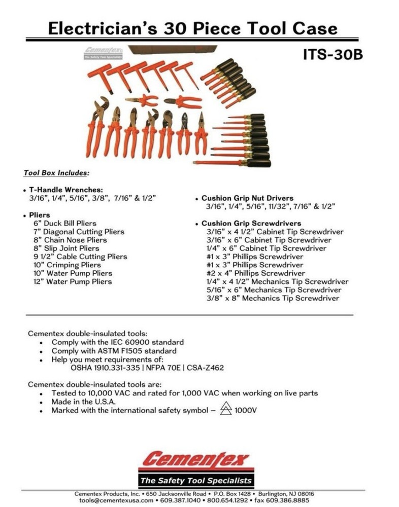 Cementex Electricians 30 Piece Tool Set (ITS-30B)