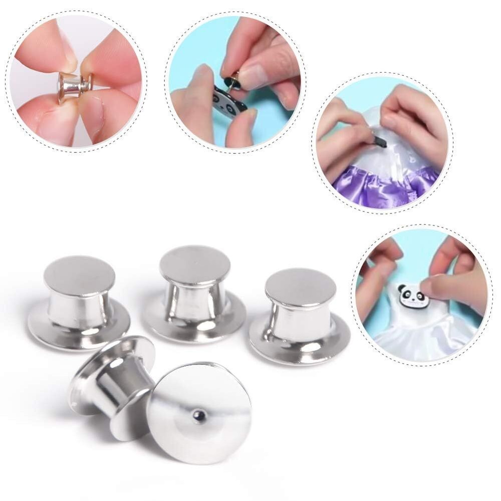 Metal Pin Backs Locking Pin Keepers Locking Clasp 30 Pieces