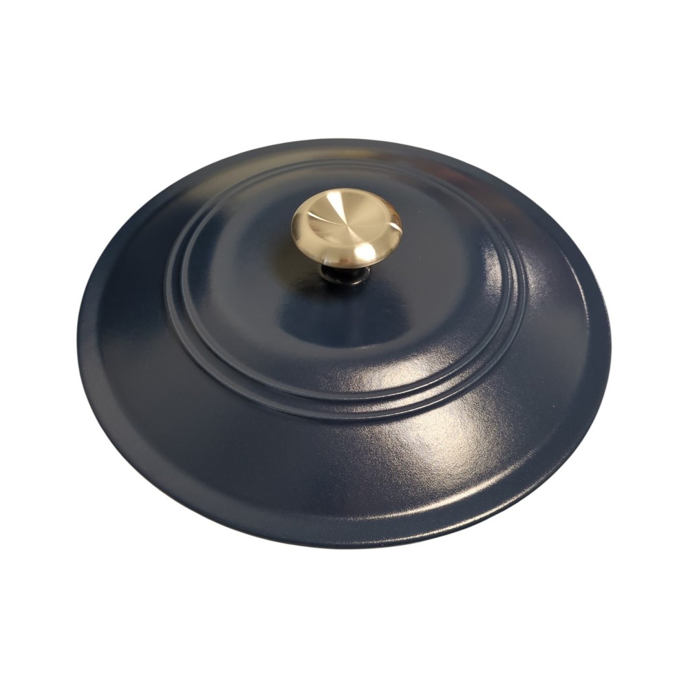 Tramontina 4 Piece Stackable Enamel Cast Iron Cookware Set, Navy