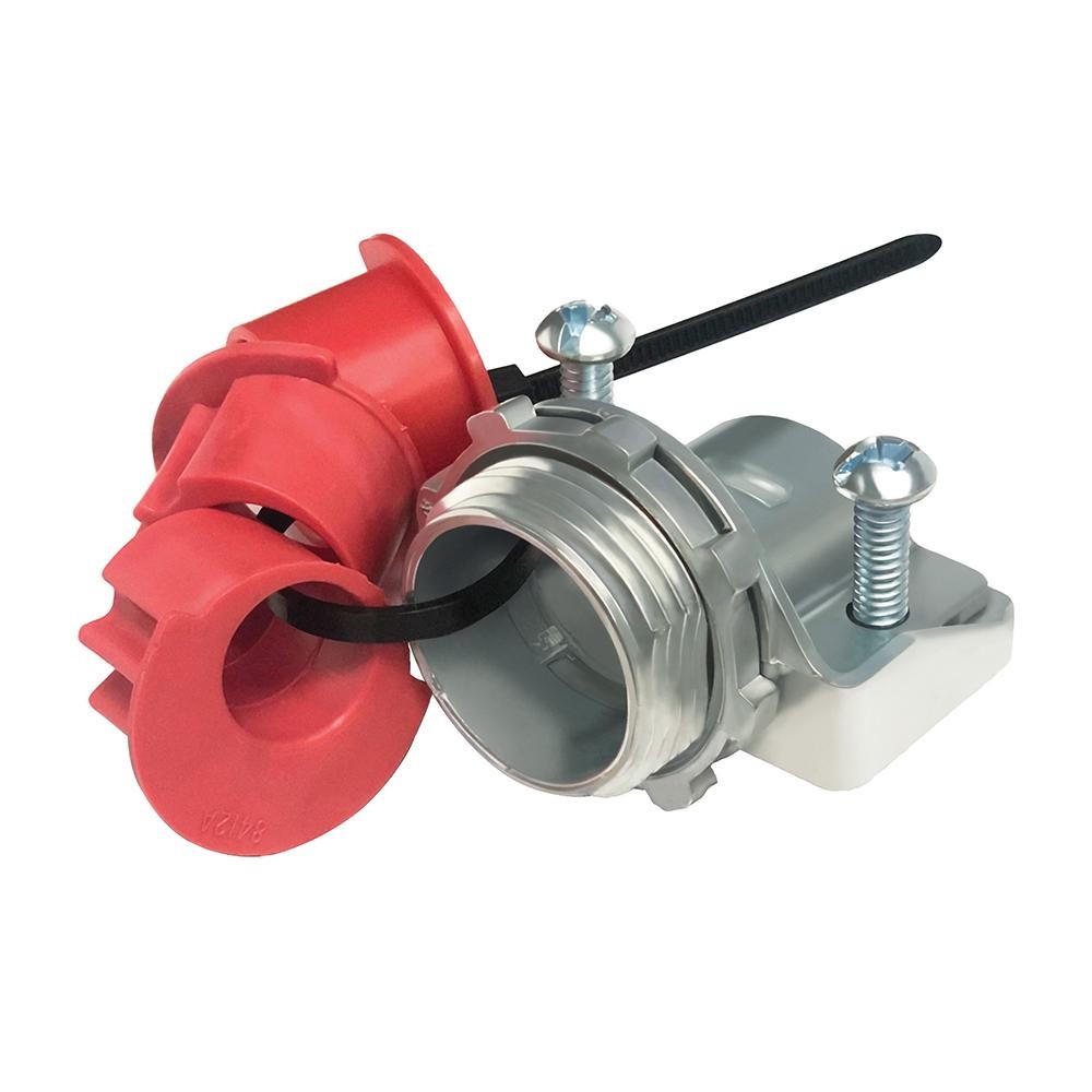 Arlington 8415 2" PVC Cable Fitting With End Stop Bushing & Knockout