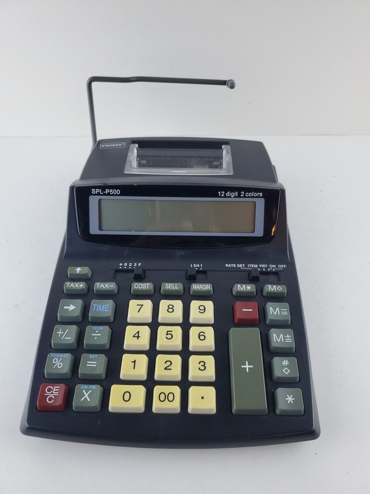 Staples Printing Calculator SPL-P500 12 Digit Tested